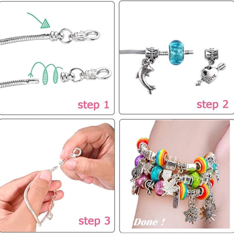 🎅Sale Off 49%🎁 Girls Charm Bracelet Making Kit